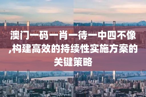 澳門一碼一肖一待一中四不像,構(gòu)建高效的持續(xù)性實(shí)施方案的關(guān)鍵策略