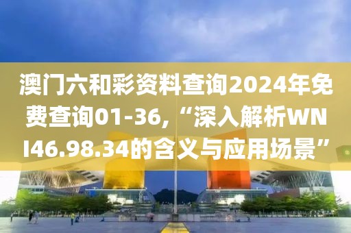 澳門六和彩資料查詢2024年免費查詢01-36,“深入解析WNI46.98.34的含義與應用場景”