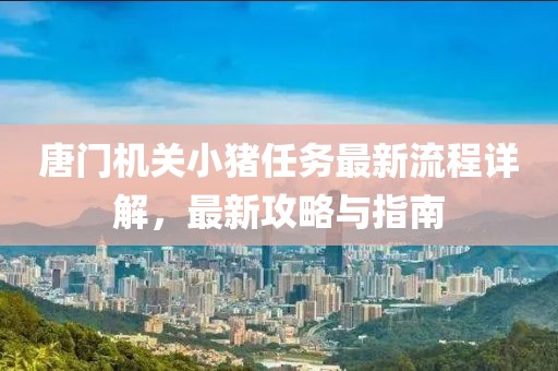 唐門機(jī)關(guān)小豬任務(wù)最新流程詳解，最新攻略與指南