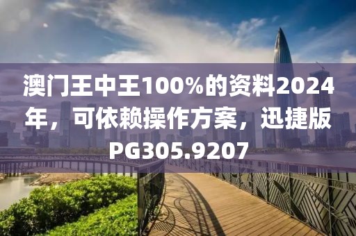 澳門王中王100%的資料2024年，可依賴操作方案，迅捷版PG305.9207