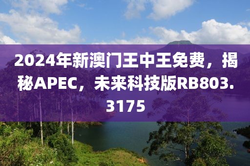 2024年新澳門王中王免費(fèi)，揭秘APEC，未來科技版RB803.3175