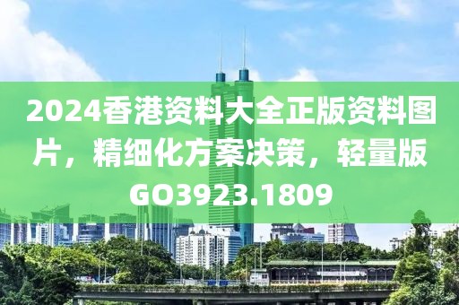 2024香港資料大全正版資料圖片，精細化方案決策，輕量版GO3923.1809